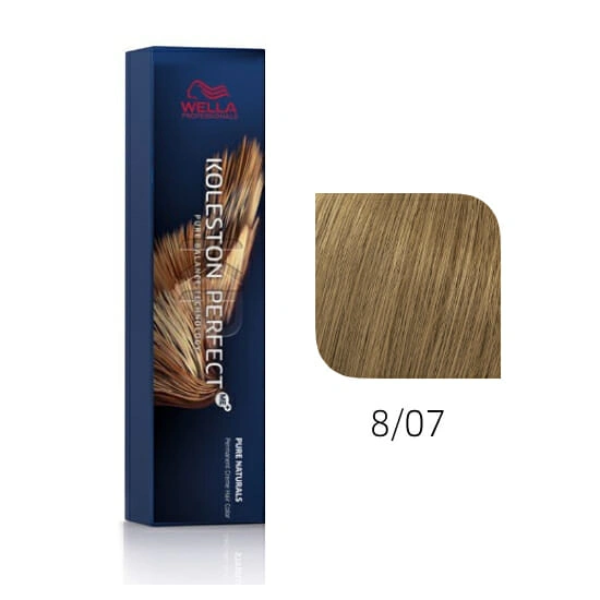 Wella Koleston Perfect Me+ Hajfesték - 8/07 - 60ml - Természetes Barna Világosszőke képe 1